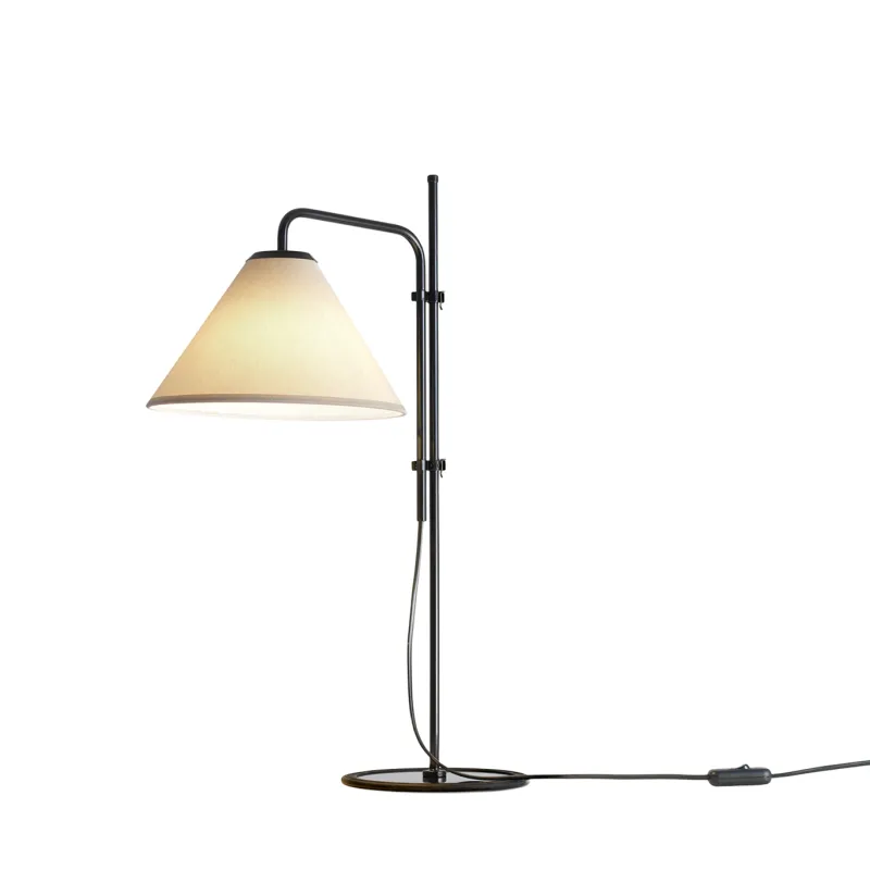 Funiculi S Fabric bordlampe, sand/sort Kontorlamper|Bordlamper