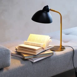 Sale Futura lille bordlampe, sort/ messing Messinglamper|Lamper Til Sofabord
