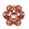 New Globe Burst lysekrone, kobber Spisebordslamper|Moderne Lysekrone