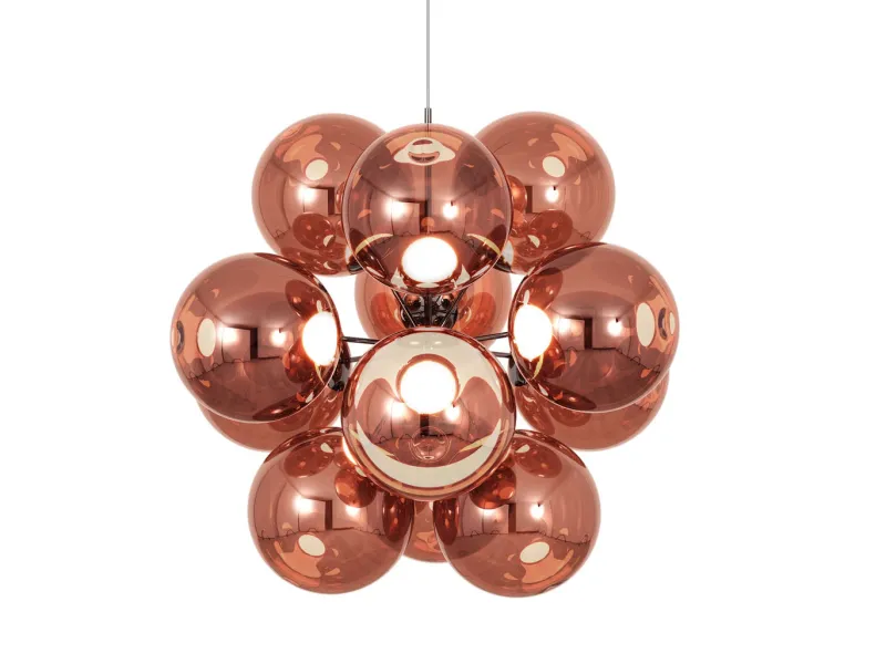 New Globe Burst lysekrone, kobber Spisebordslamper|Moderne Lysekrone