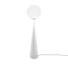 Globe Fat gulvlampe, opal/sølv Hvide Lamper|Standerlamper