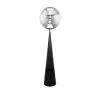 Outlet Globe Fat gulvlampe, sølv/sort Standerlamper|Gulvlamper