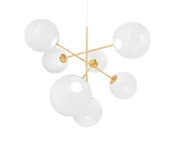 Hot Globe lysekrone large, opal Hvide Lamper|Spisebordslamper