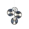 Hot Globe lysekrone mini, sølv Spisebordslamper|Moderne Lysekrone