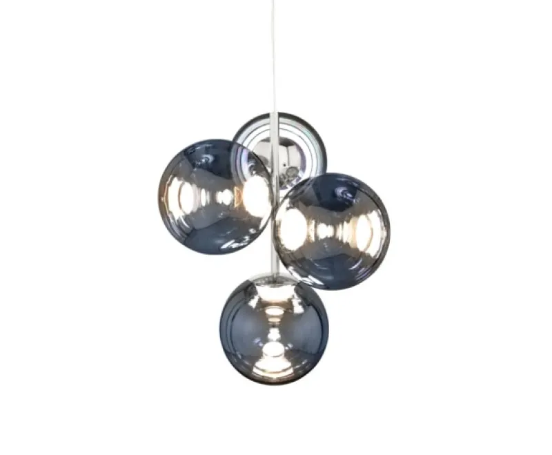 Hot Globe lysekrone mini, sølv Spisebordslamper|Moderne Lysekrone