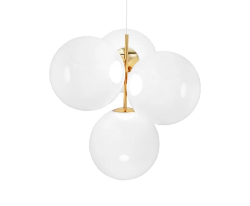 Sale Globe lysekrone small, opal Hvide Lamper|Spisebordslamper