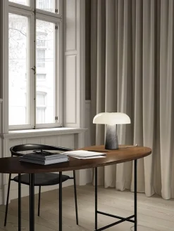 Best Glossy bordlampe grå Marmor Lamper|Kontorlamper