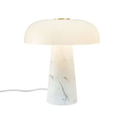 Best Glossy Mini bordlampe, hvid Marmor Lamper|Skrivebordslamper
