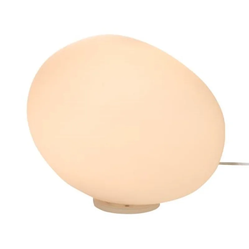 Outlet Gregg grande bordlampe dæmpbar, hvid Hvide Lamper|Glas Lamper