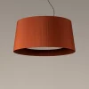 Outlet GT7 pendel Ø90, terracotta m/nikkel baldakin Spisebordslamper|Entre Lamper