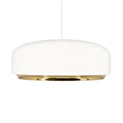 Hot Hazel medium pendel, hvid/messing Messinglamper|Hvide Lamper