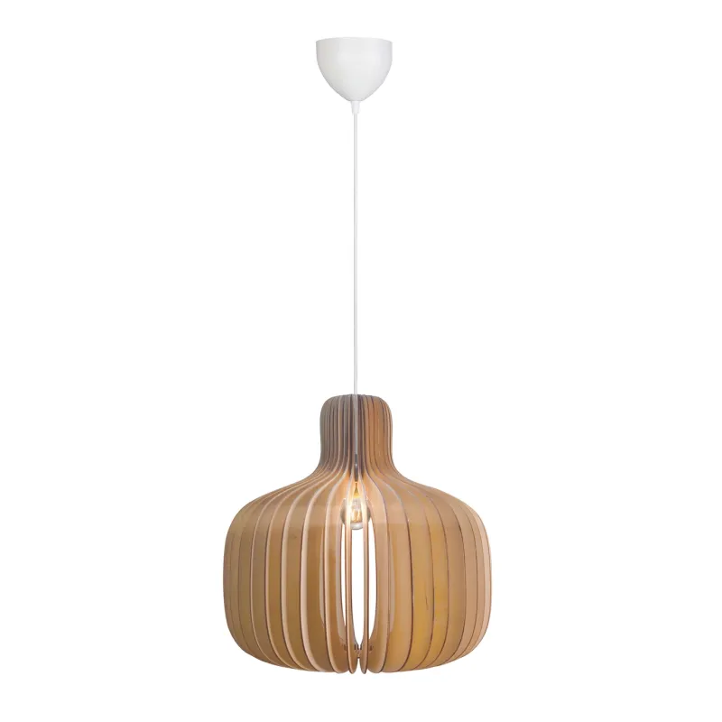New Hazo 43 pendel, natur Lamper I Træ|Spisebordslamper