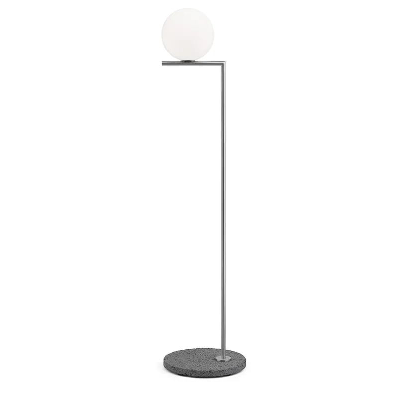 IC Light F1 udendørs gulvlampe, børstet rustfrit stål/grå Glas Lamper|Standerlamper