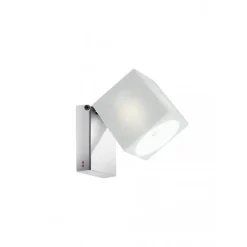 Discount Ice Cube væg/loftlampe, hvid/krom Krom Lamper|Hvide Lamper