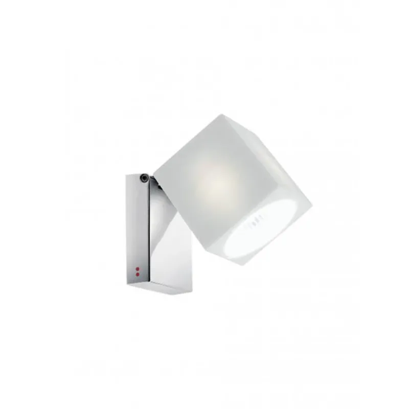 Discount Ice Cube væg/loftlampe, hvid/krom Krom Lamper|Hvide Lamper