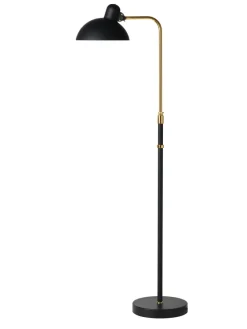 Outlet 6580-F gulvlampe, mat sort/messing Messinglamper|Standerlamper