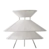 Outlet Kiku bordlampe, hvid/stål Hvide Lamper|Lamper Til Reol
