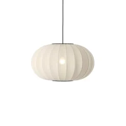 New Knit-Wit Ø57 oval pendel, pearl hvid Hvide Lamper|Spisebordslamper