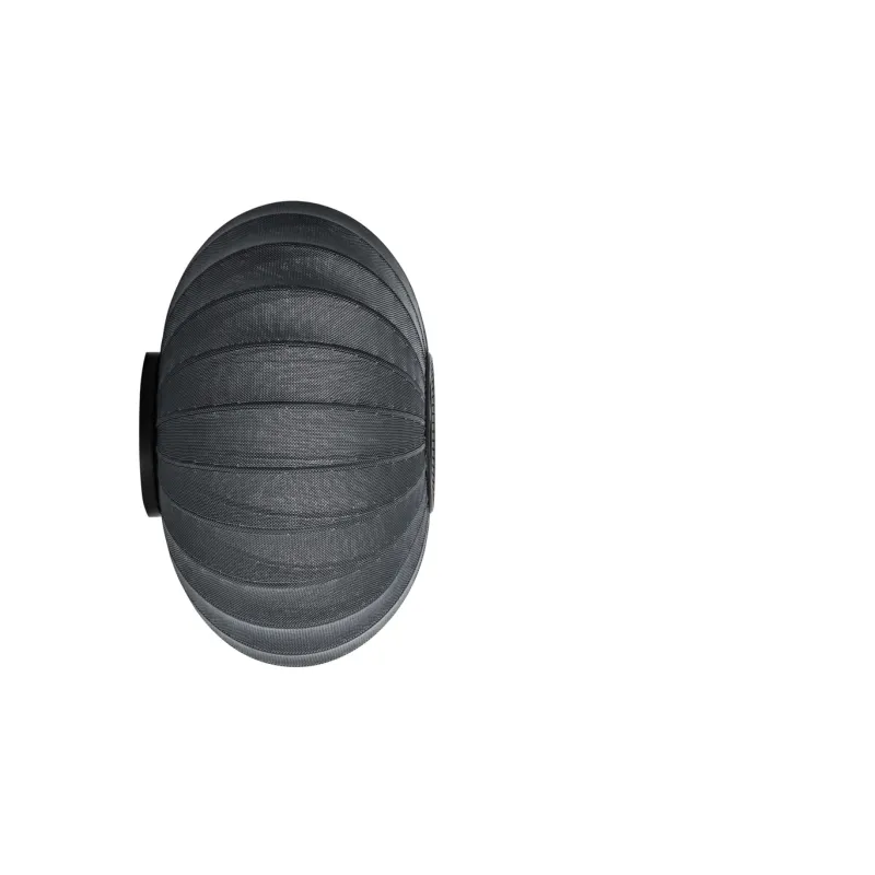 Best Knit-Wit Ø57 oval væglampe / loftlampe, sort Sorte Væglamper|Sommerhus Lamper