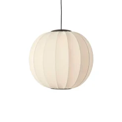 Discount Knit-Wit Ø60 rund pendel LED, pearl hvid Spisebordslamper|Hængelamper