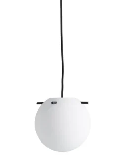 Hot Koi pendel Ø19, opal/sort Hvide Lamper|Glas Lamper