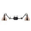 Outlet No 204 Double væglampe, sort/kobber Industrielle Lamper|Stue Lamper