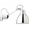 Discount No 304 Væglampe, hvid/krom Krom Lamper|Hvide Lamper