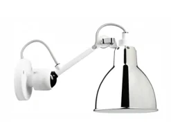 Discount No 304 Væglampe, hvid/krom Krom Lamper|Hvide Lamper