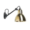 Hot No 104 væglampe, sort/messing Messinglamper|Industrielle Lamper