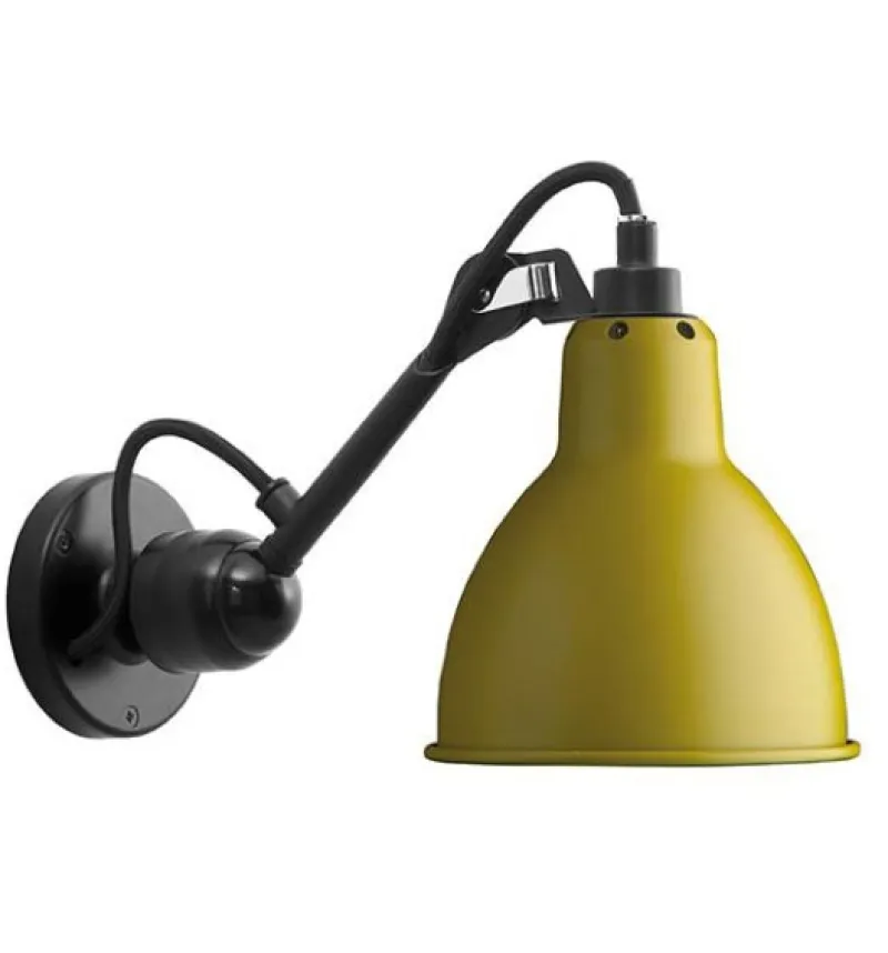 Discount No 304 Væglampe, sort/gul Industrielle Lamper|Stue Lamper