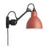 Best No 304CA væglampe, sort/rød Industrielle Lamper|Kontorlamper