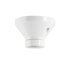 Clearance Lampeholder Ø100, hvid porcelæn Hvide Lamper|Entre Lamper