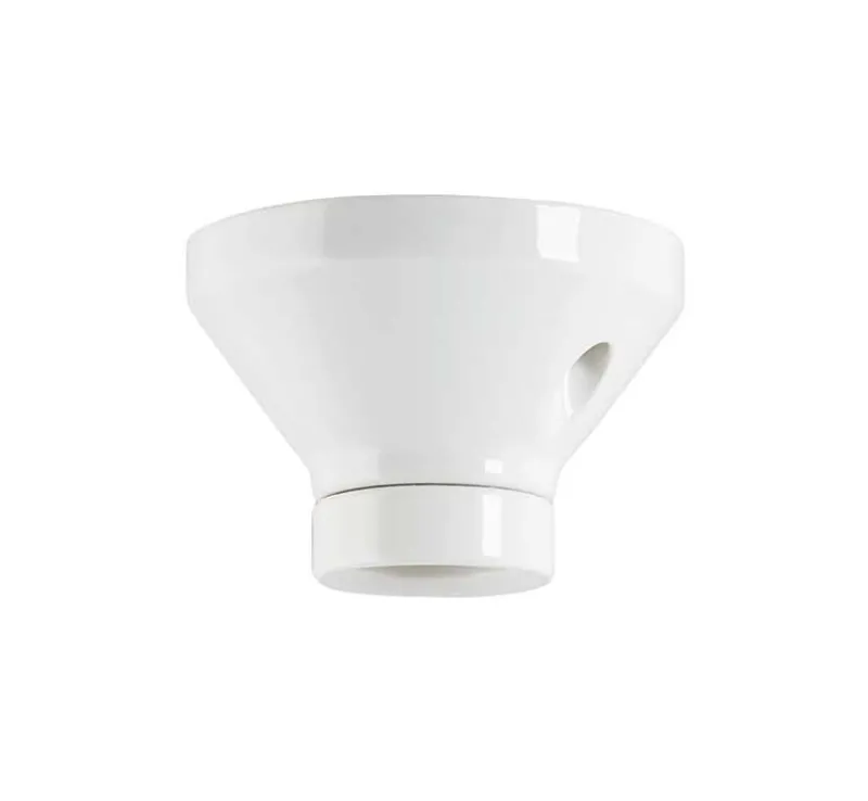Clearance Lampeholder Ø100, hvid porcelæn Hvide Lamper|Entre Lamper