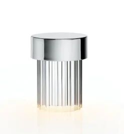 Outlet Last Order Bordlampe Riflet, rustfrit stål Glas Lamper|Transportable Lamper