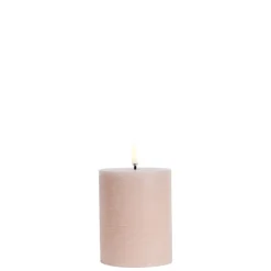 New LED bloklys, Beige, Rustic, 7,8x10 cm Lamper Til Reol|Led Stearinlys