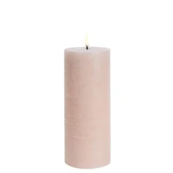 Discount LED bloklys, Beige, Rustic, 7,8x20 cm Lamper Til Reol|Led Stearinlys