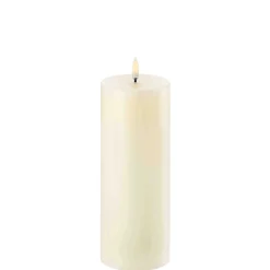 Best LED bloklys, Ivory, Smooth, 7,8x20 cm Lamper Til Reol|Led Stearinlys
