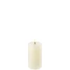 Hot LED bloklys, Ivory, Smooth, 5,8x10 cm Lamper Til Reol|Led Stearinlys