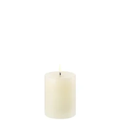 Online LED bloklys, Nordic white, Smooth, 7,8x10 cm Lamper Til Reol|Led Stearinlys