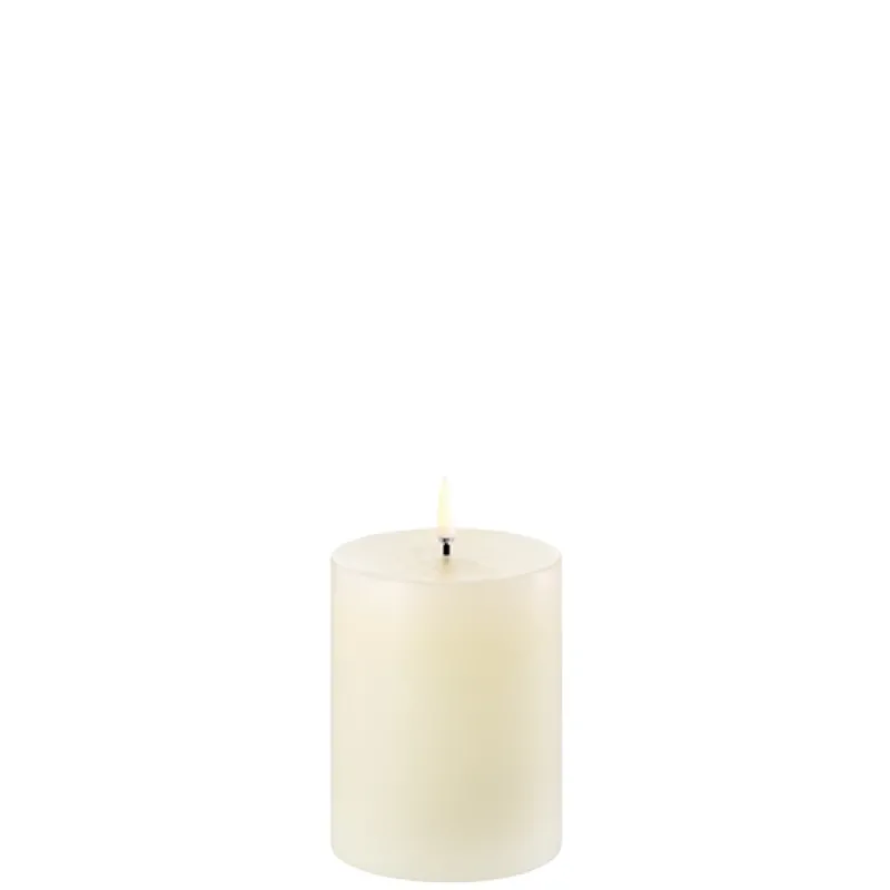 Online LED bloklys, Nordic white, Smooth, 7,8x10 cm Lamper Til Reol|Led Stearinlys