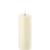 Hot LED bloklys, Nordic white, Smooth, 7,8x20 cm Lamper Til Reol|Led Stearinlys
