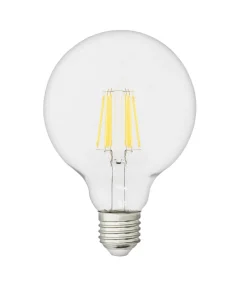 Sale LED Pære Globe 8W Ø95 Klar - E27, Klar Pærer|Led Pærer