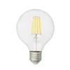 Discount LED Pære Globe 8W Ø80 Klar - E27, Klar Pærer|Led Pærer