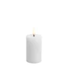 Sale LED Smeltet bloklys, Nordic White, Smooth, 5x7,5 cm Lamper Til Reol|Led Stearinlys