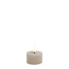 Online LED Smeltet bloklys, Sandstone, Smooth, 5x2,8 cm Lamper Til Reol|Led Stearinlys