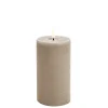 Clearance LED Smeltet bloklys, Sandstone, Rustic, 7,8x15 cm Lamper Til Reol|Led Stearinlys