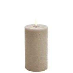Clearance LED Smeltet bloklys, Sandstone, Rustic, 7,8x15 cm Lamper Til Reol|Led Stearinlys