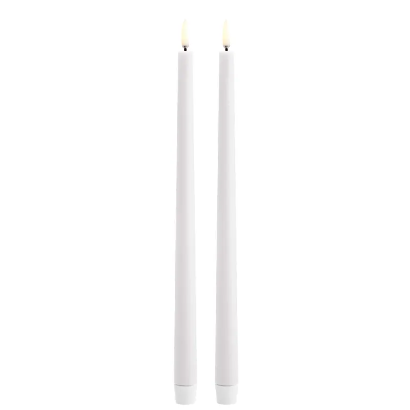 Discount LED stagelys, Nordic white, 2-pak, 2,3x32 cm Led Stearinlys