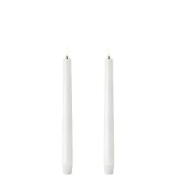 Outlet LED stagelys, Nordic white, Smooth, 2-pak, 2,3x25 cm Led Stearinlys