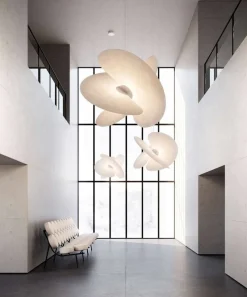 Clearance Levante Ø102 lysekrone skærm, hvid Spisebordslamper|Moderne Lysekrone